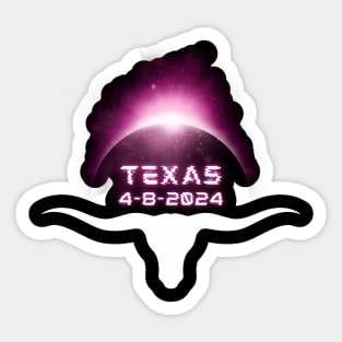 America Totality 04 08 24 Total Solar Eclipse 2024 Texas Sticker